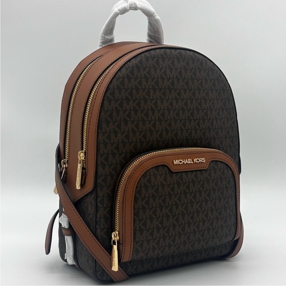 MICHAEL Michael Kors Handbags - Michael Kors Medium Jaycee Zip Packet
Backpack Brown